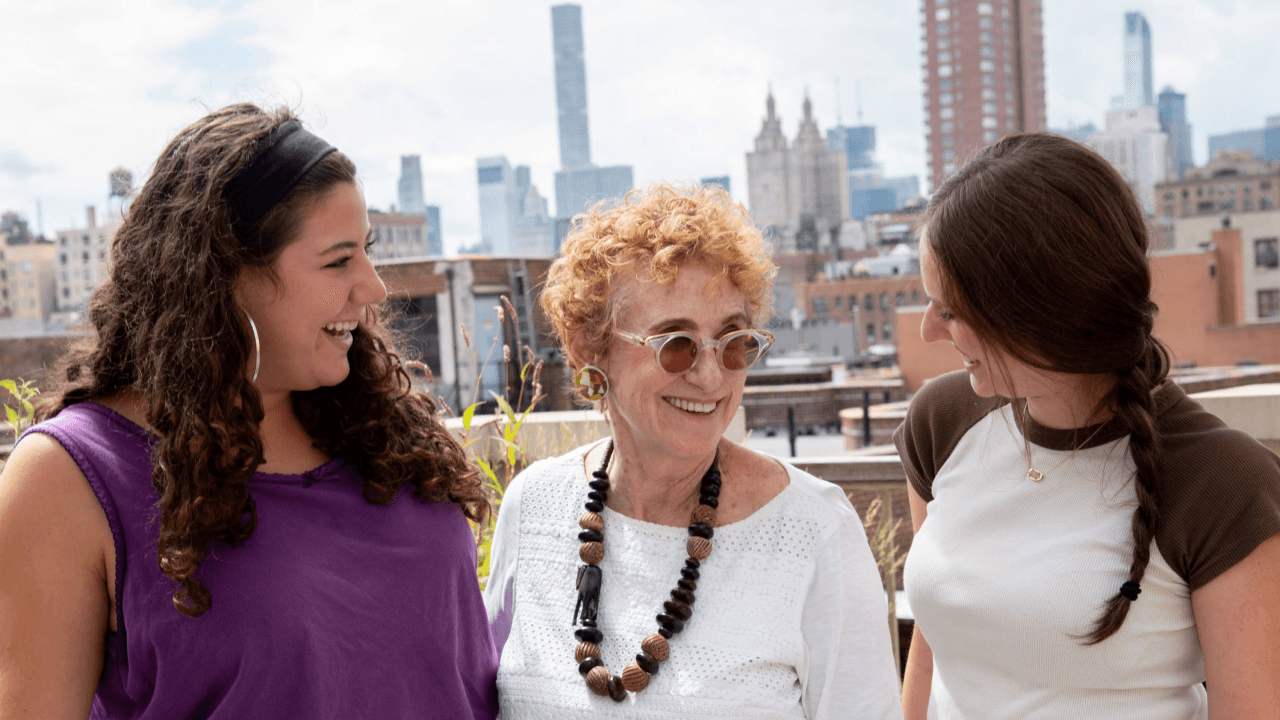 An intergenerational group of DOROT participants